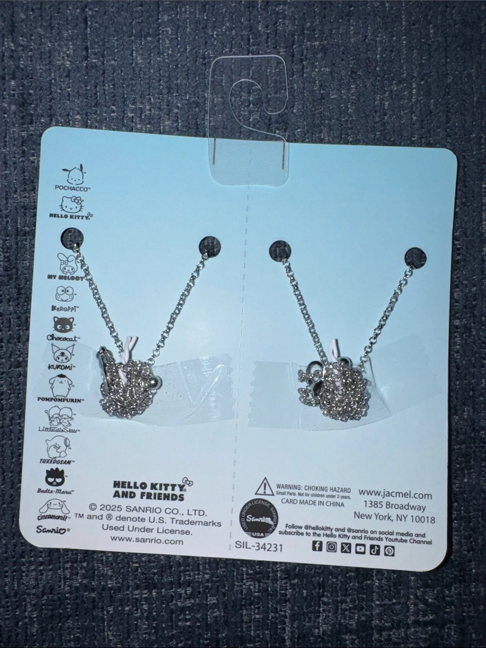 Hello Kitty - NEW Split-Heart Pendant Necklace Set of 2